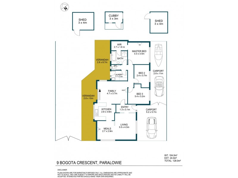 9 Bogota Crescent, Paralowie SA 5108 Floorplan