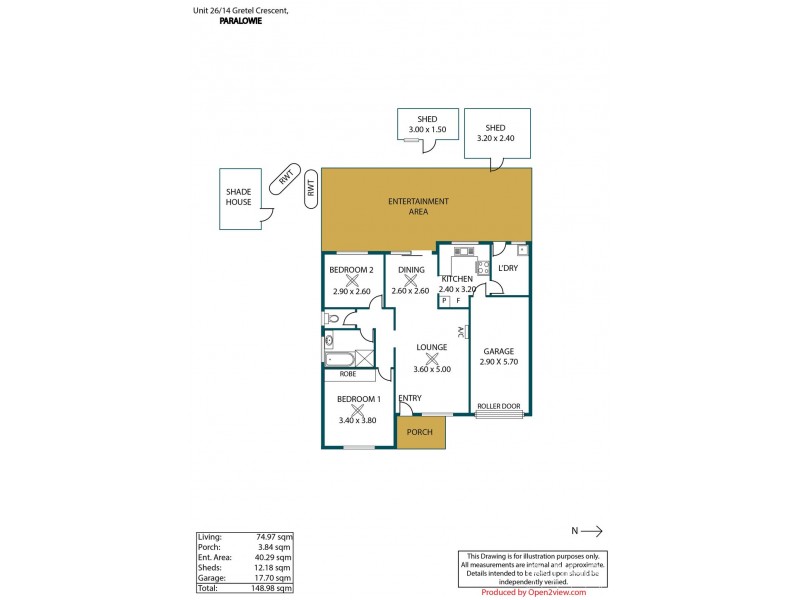 Unit 26, 14 Gretel Crescent, Paralowie SA 5108 Floorplan