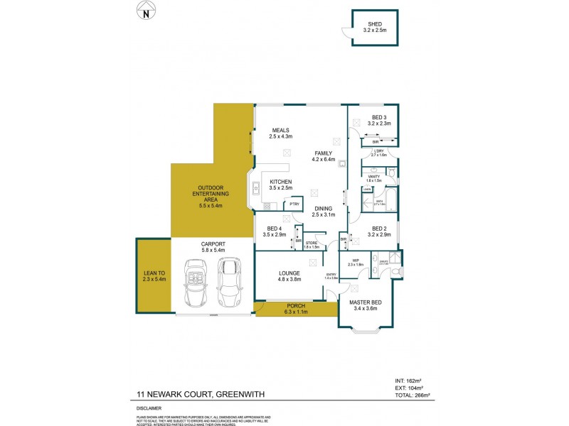 11 Newark Court, Greenwith SA 5125 Floorplan