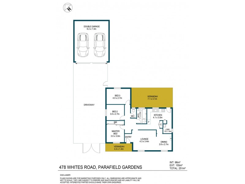478 Whites Road, Parafield Gardens SA 5107 Floorplan