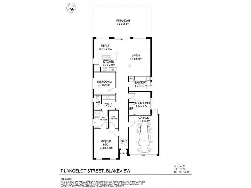 7 Lancelot Street, Blakeview SA 5114 Floorplan