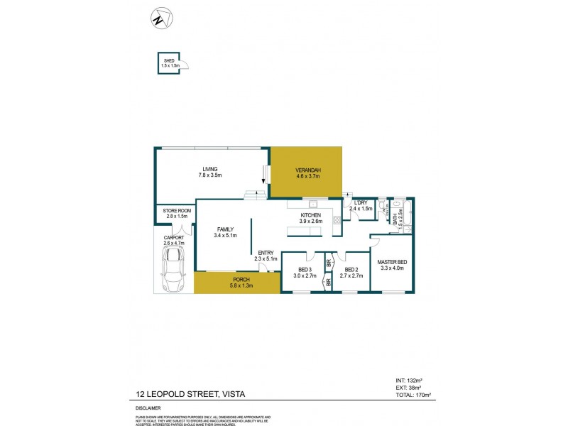 12 Leopold Street, Vista SA 5091 Floorplan