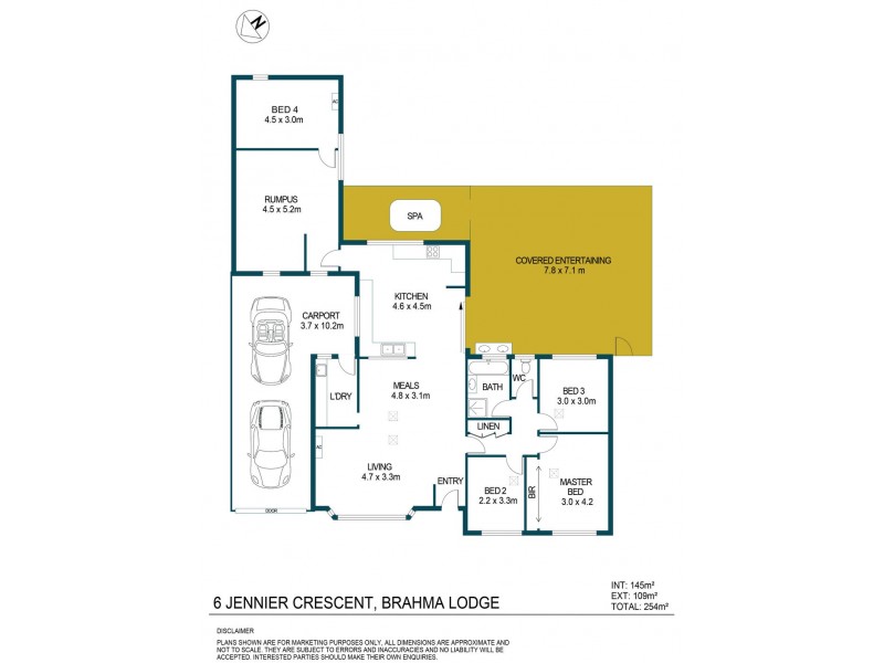 6 Jennier Crescent, Brahma Lodge SA 5109 Floorplan