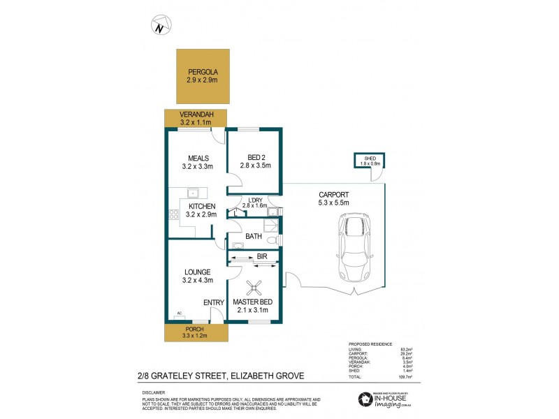 2/8 Grateley Street, Elizabeth Grove SA 5112 Floorplan