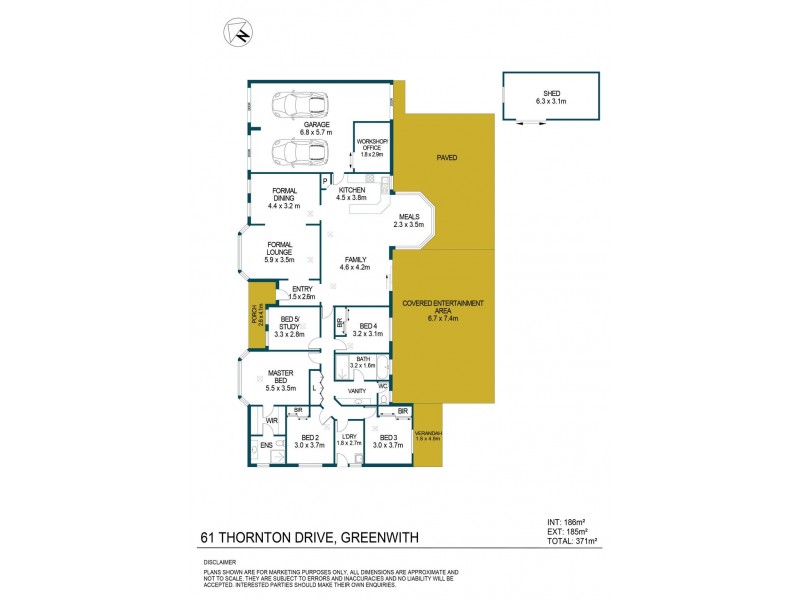 61 Thornton Drive, Greenwith SA 5125 Floorplan