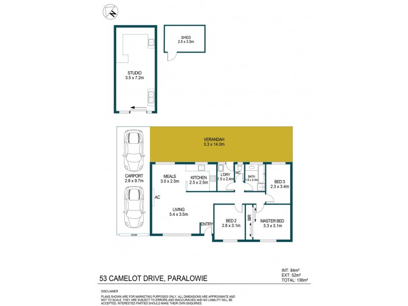 53 Camelot Drive, Paralowie SA 5108 Floorplan