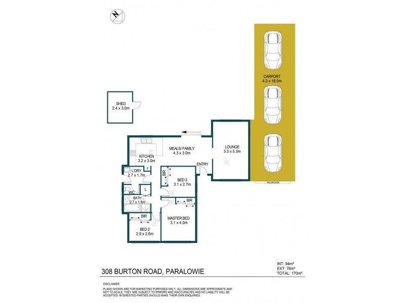 308 Burton Road, Paralowie SA 5108 Floorplan