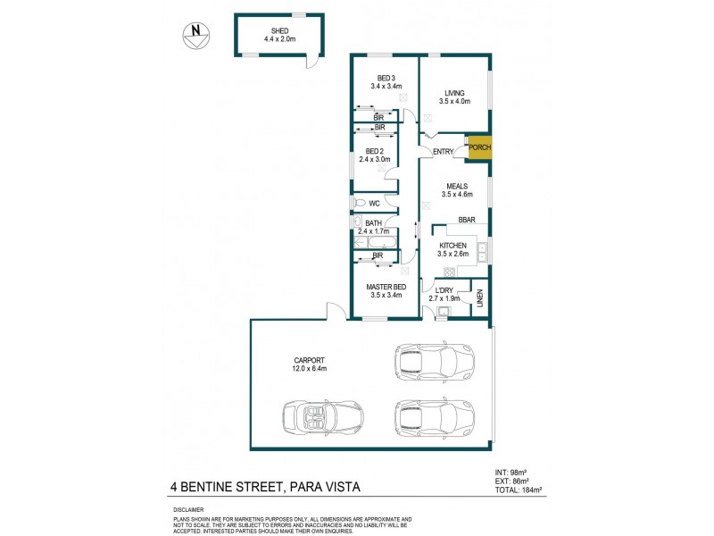 4 Bentine Street, Para Vista SA 5093 Floorplan