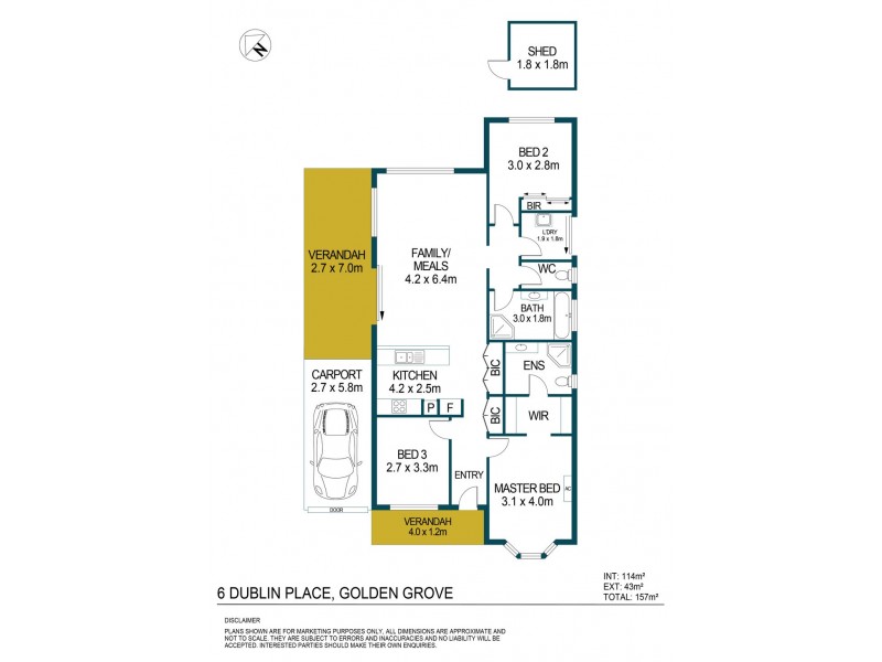 6 Dublin Place, Golden Grove SA 5125 Floorplan