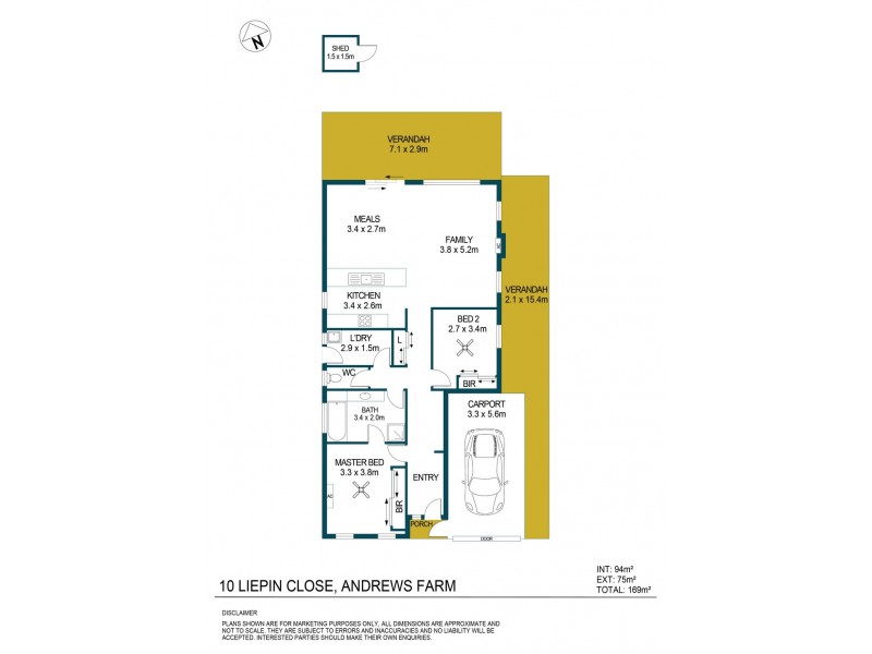 10 Liepin Close, Andrews Farm SA 5114 Floorplan