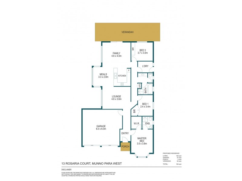13 Rosaria Court, Munno Para West SA 5115 Floorplan