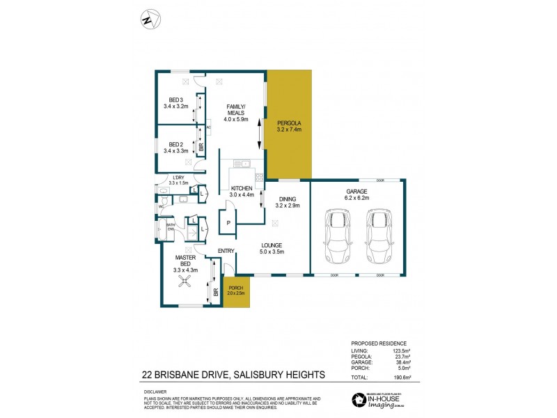 22 Brisbane Drive, Salisbury Heights SA 5109 Floorplan
