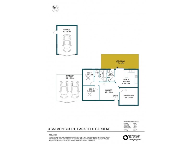 3 Salmon Court, Parafield Gardens SA 5107 Floorplan