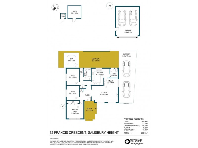 32 Francis Crescent, Salisbury Heights SA 5109 Floorplan