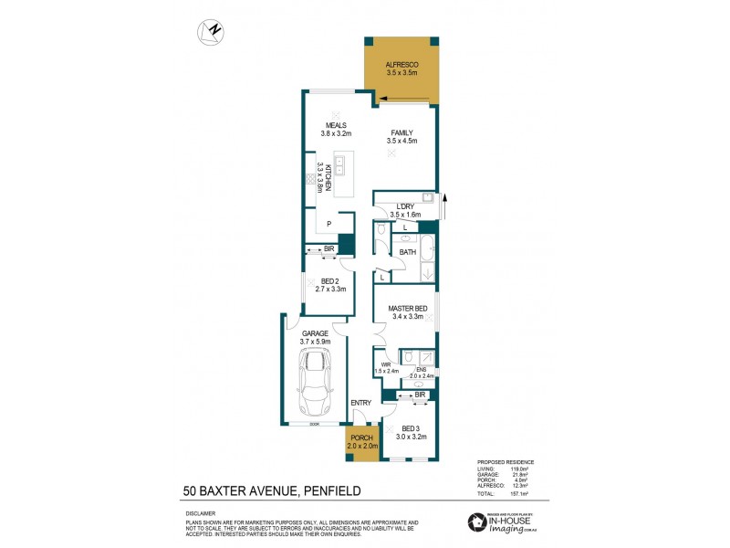 50 Baxter Avenue, Penfield SA 5121 Floorplan