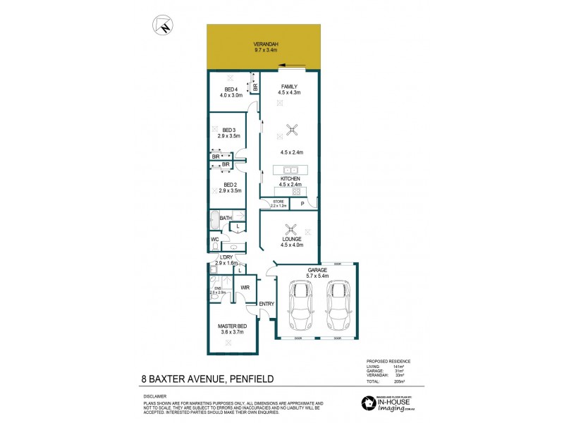 8 Baxter Avenue, Penfield SA 5121 Floorplan