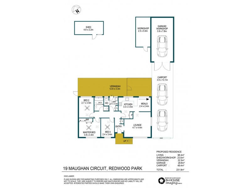 19 Maughan Avenue, Redwood Park SA 5097 Floorplan
