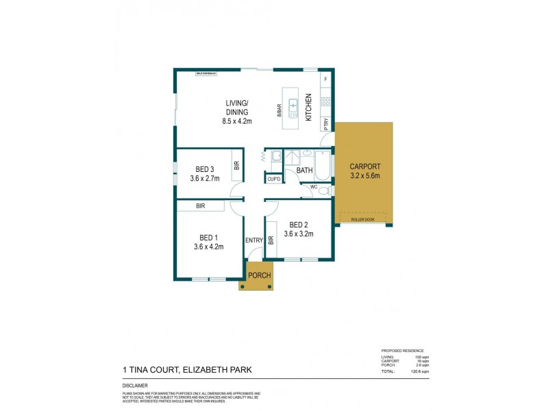 1 Tina Court, Elizabeth Park SA 5113 Floorplan
