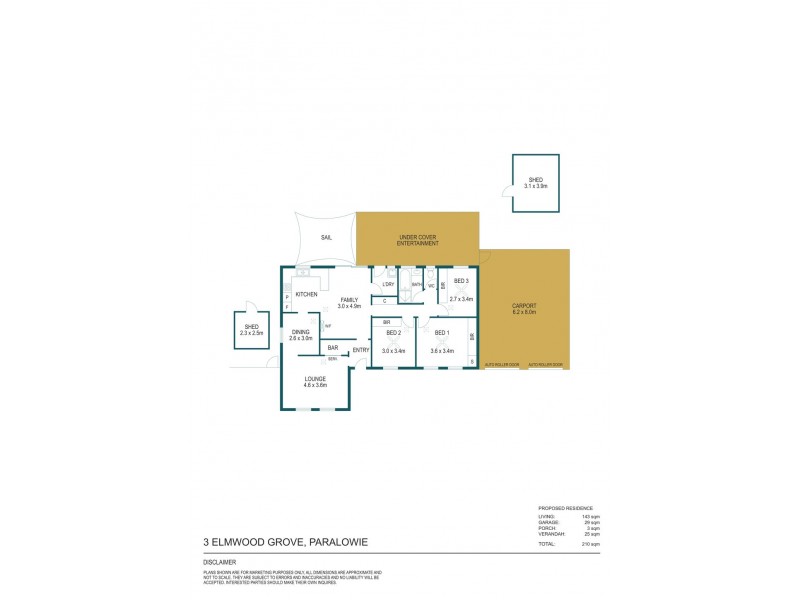 3 Elmwood Grove, Paralowie SA 5108 Floorplan