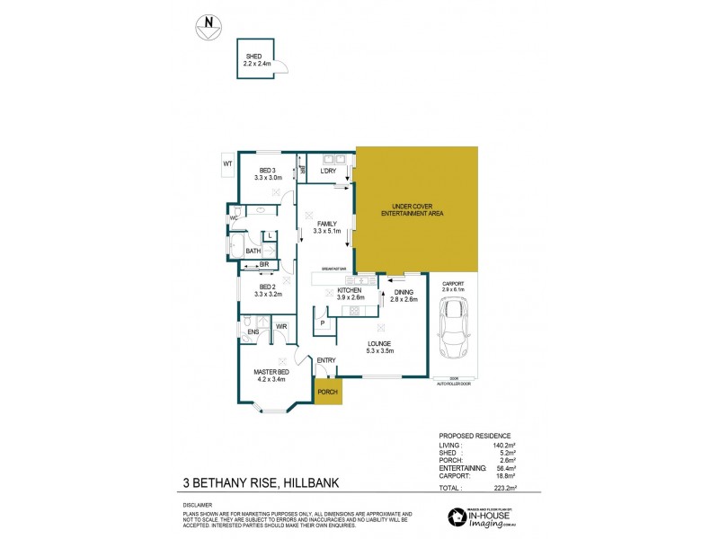 3 Bethany Rise, Hillbank SA 5112 Floorplan