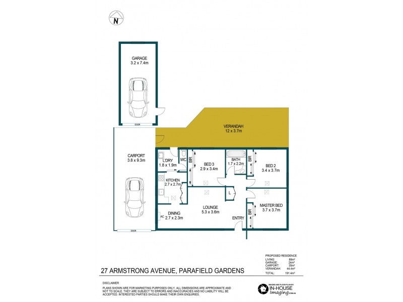 27 Armstrong Avenue, Parafield Gardens SA 5107 Floorplan