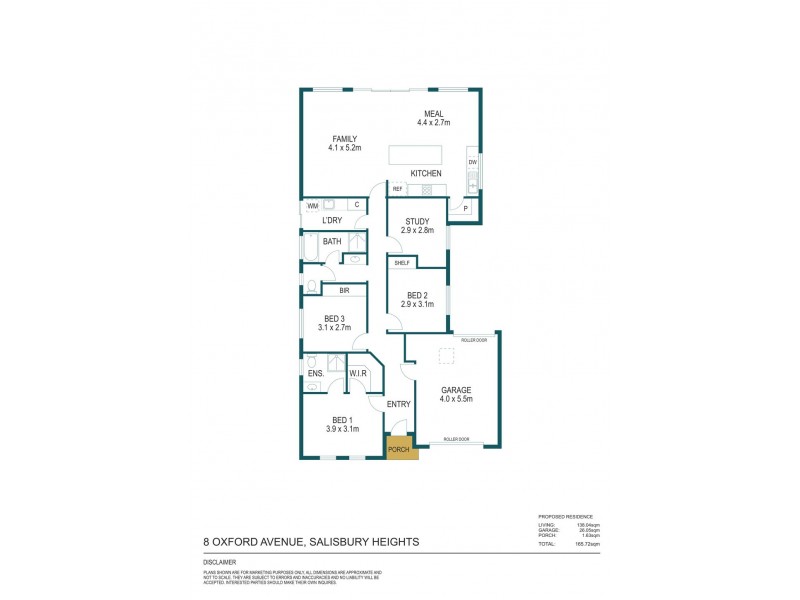 8 Oxford Avenue, Salisbury Heights SA 5109 Floorplan