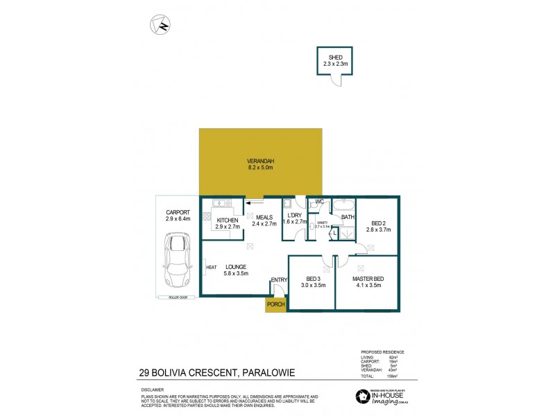 29 Bolivia Crescent, Paralowie SA 5108 Floorplan