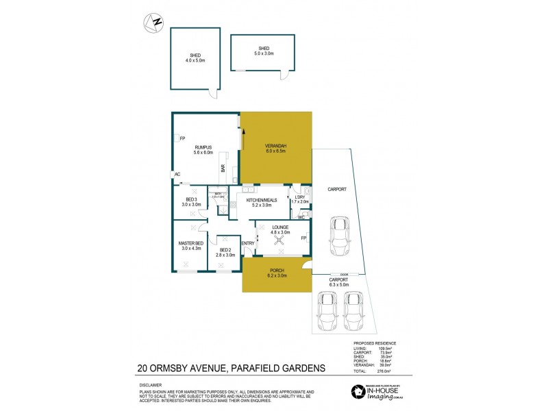 20 Ormsby Avenue, Parafield Gardens SA 5107 Floorplan