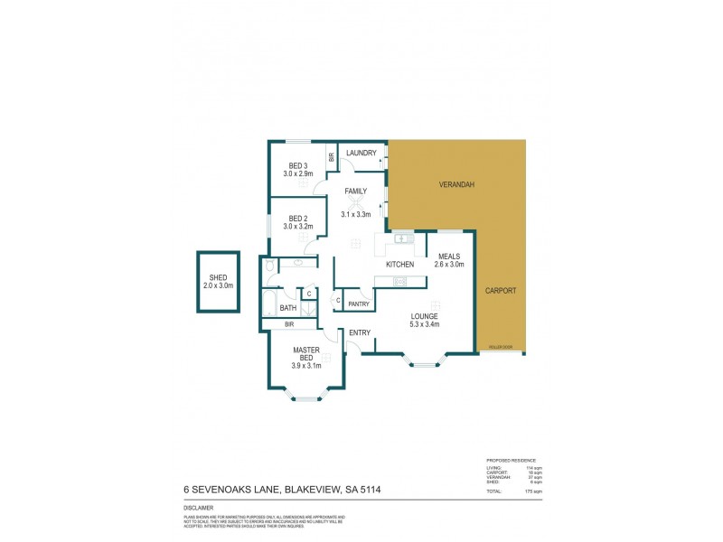 6 Sevenoaks Lane, Blakeview SA 5114 Floorplan