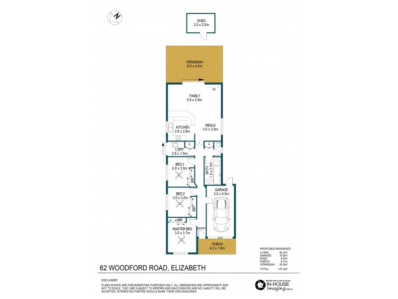 62 Woodford Road, Elizabeth SA 5112 Floorplan