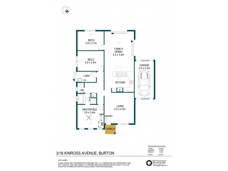 3/16 Kinross Ave, Burton SA 5110 Floorplan