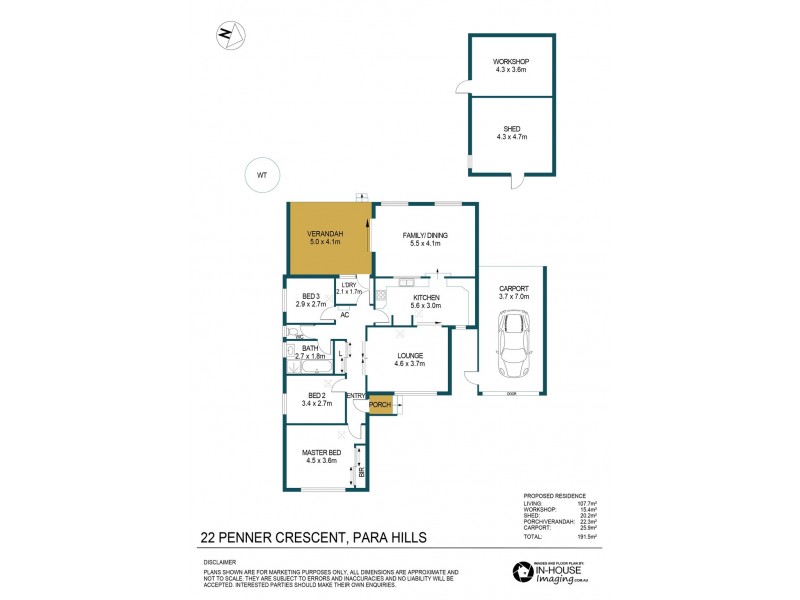 22 Penner Crescent, Para Hills SA 5096 Floorplan