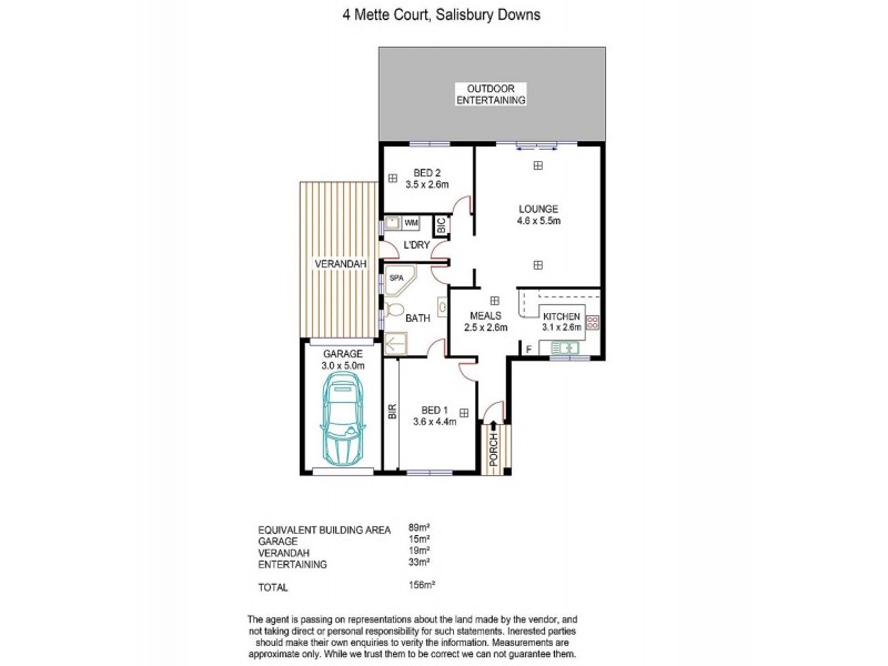 4 Mette Court, Salisbury Downs SA 5108 Floorplan