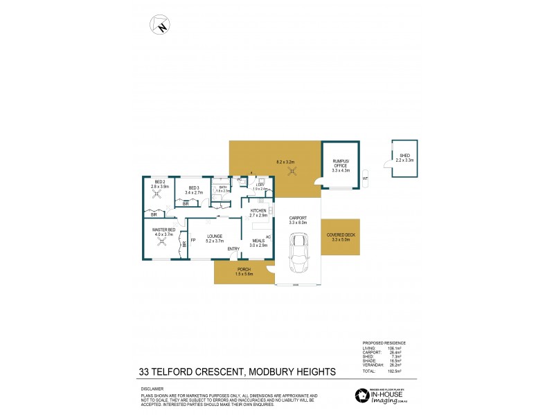 33 Telford Crescent, Modbury Heights SA 5092 Floorplan