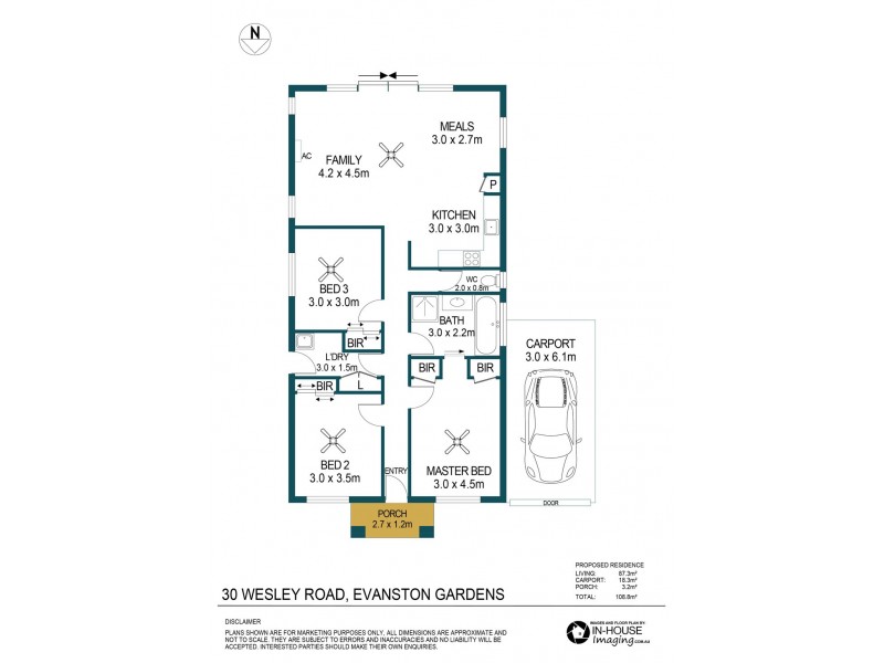 30 Wesley Road, Evanston Gardens SA 5116 Floorplan