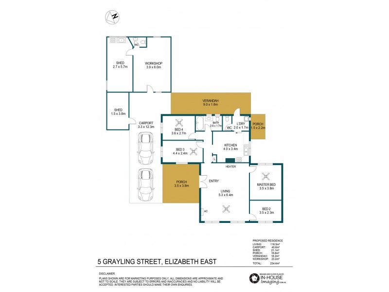 5 Grayling Street, Elizabeth East SA 5112 Floorplan