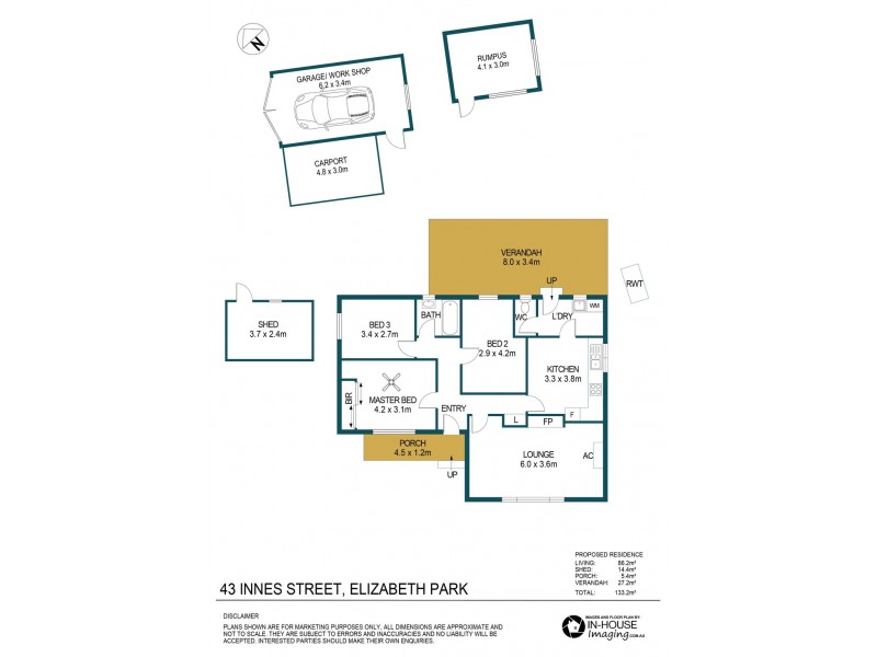 43 Innes Street, Elizabeth Park SA 5113 Floorplan