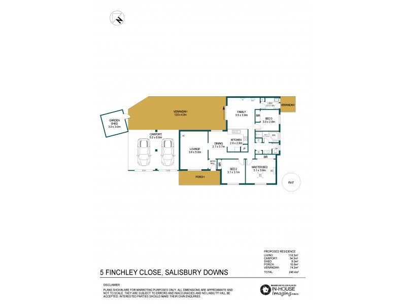 5 Finchley Close, Salisbury Downs SA 5108 Floorplan