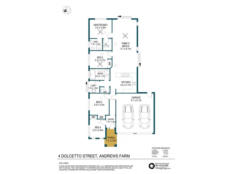4 Dolcetto Street, Andrews Farm SA 5114 Floorplan