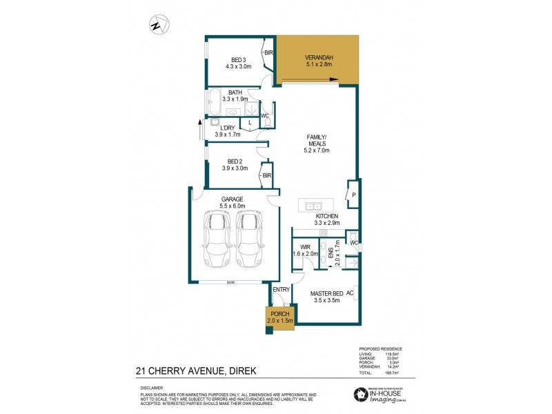 21 Cherry Avenue, Direk SA 5110 Floorplan