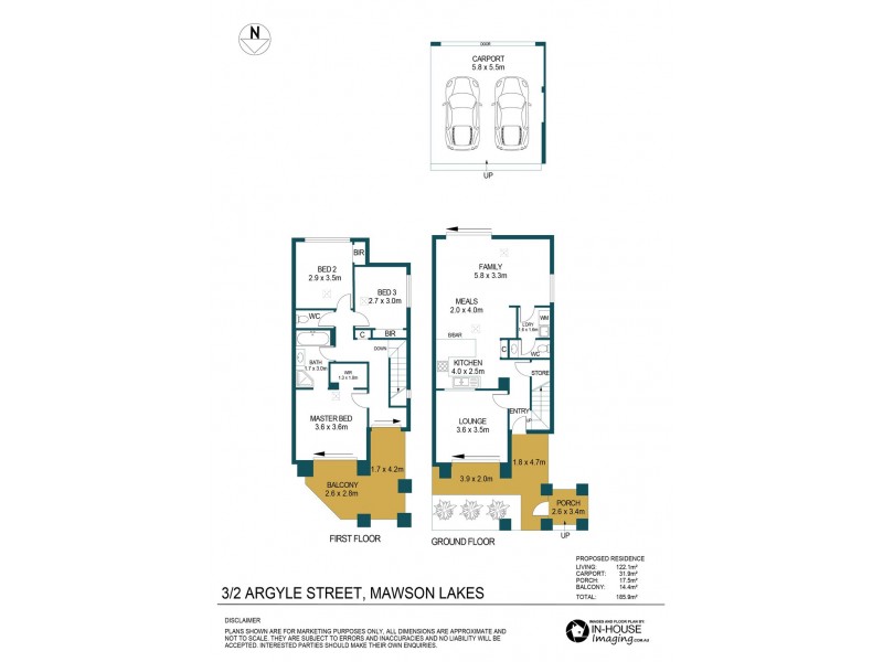 3/2 Argyle Street, Mawson Lakes SA 5095 Floorplan