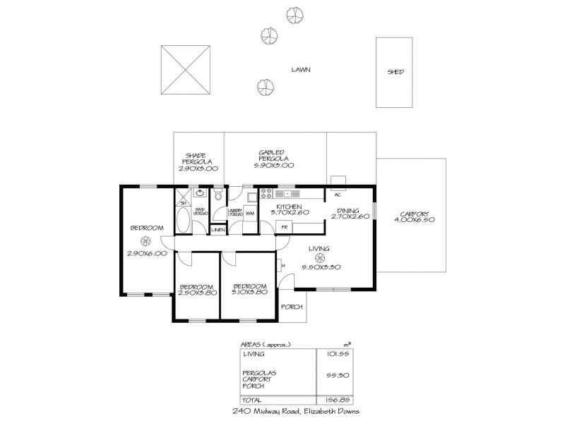 240 Midway Road, Elizabeth Downs SA 5113 Floorplan