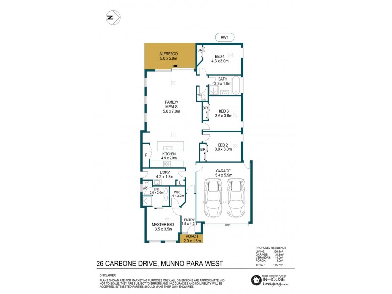 26 Carbone Drive, Munno Para West SA 5115 Floorplan
