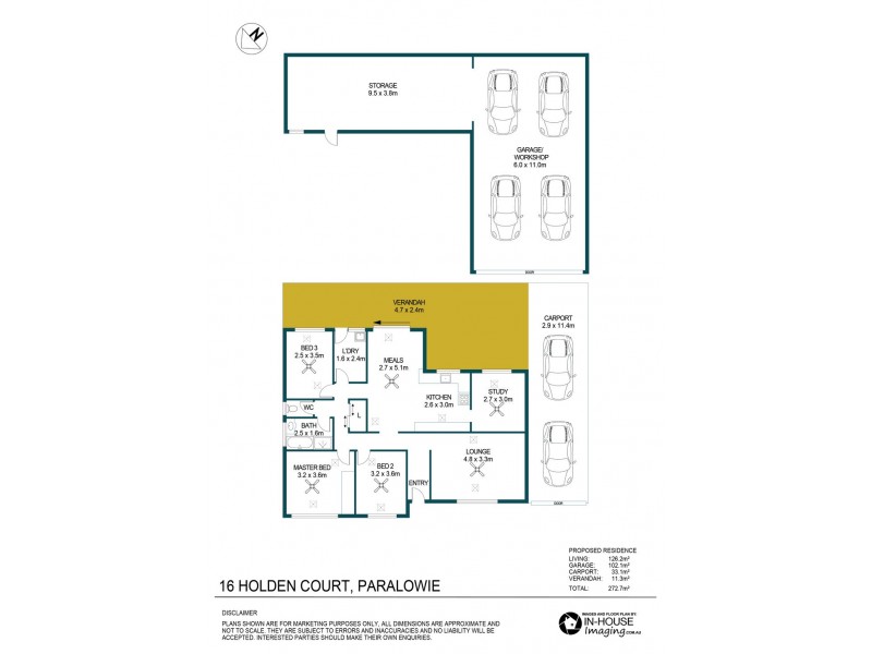 16 Holden Court, Paralowie SA 5108 Floorplan