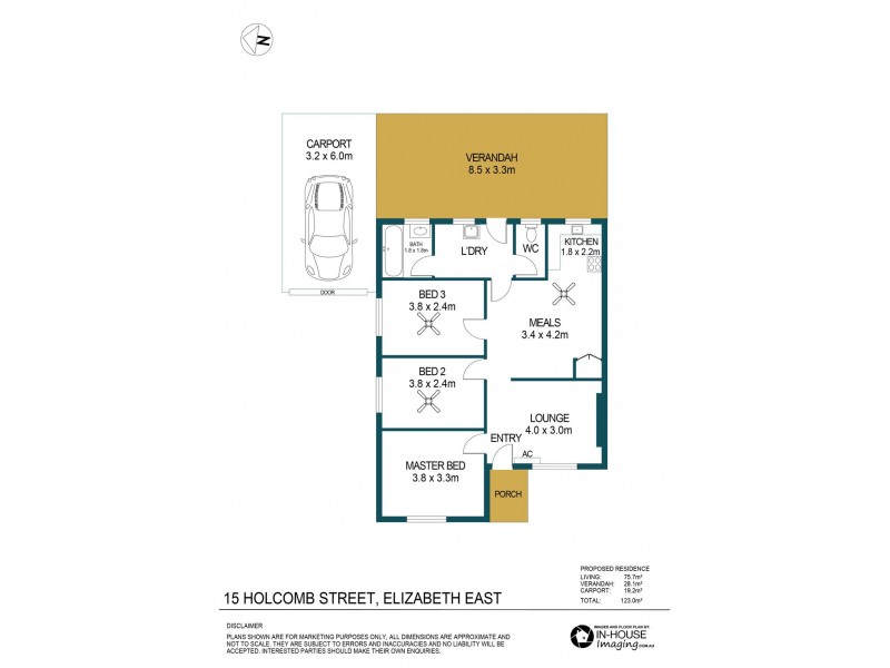 15 Holcomb Street, Elizabeth East SA 5112 Floorplan