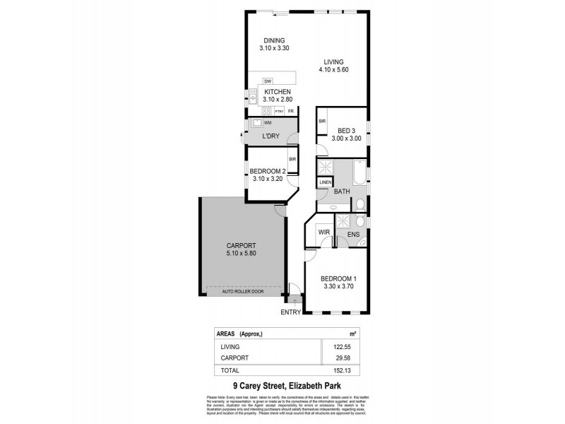 9 Carey Street, Elizabeth Park SA 5113 Floorplan