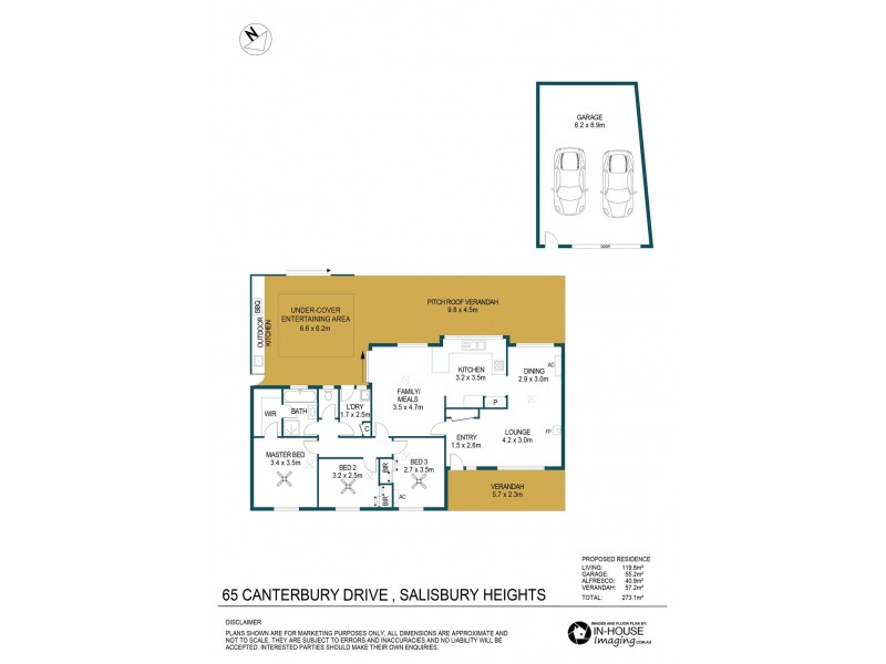 65 Canterbury Drive, Salisbury Heights SA 5109 Floorplan