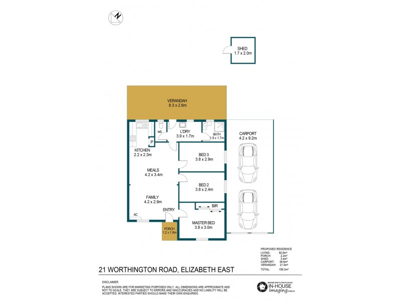 21 Worthington Road, Elizabeth East SA 5112 Floorplan