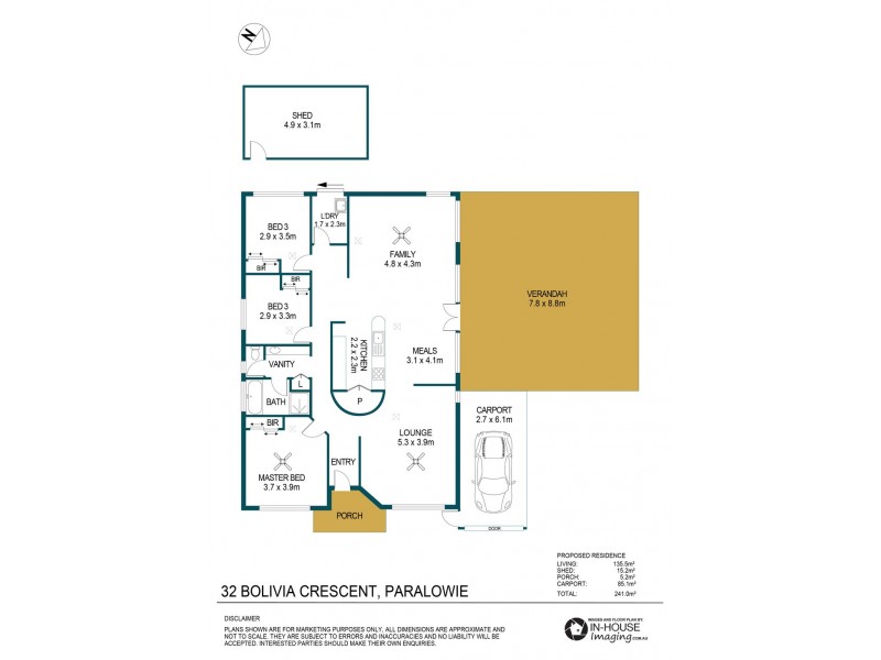 32 Bolivia Crescent, Paralowie SA 5108 Floorplan
