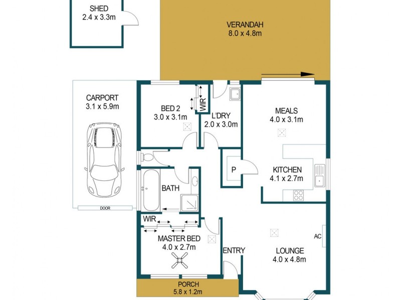 2/135 Fenden Road, Salisbury Park SA 5109 Floorplan